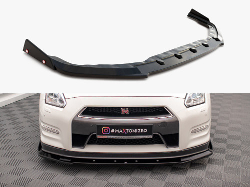 Maxton Front Splitter + Flaps Nissan GTR R35 1st Facelift