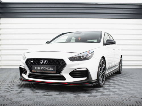 Maxton Street PRO Front Splitter + Flaps Hyundai I30 N Mk3 Hatchback / Fastback