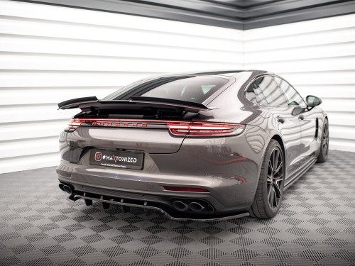 Maxton Rear Splitter (Vertical Bars) Porsche Panamera Turbo S E-Hybrid / Panamera E-Hybrid / Panamera 4S 971