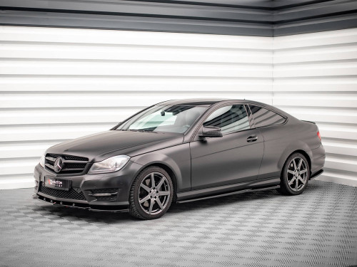 Maxton Side Skirts Diffusers Mercedes-Benz C Coupe / Sedan / Estate AMG-Line C204 / W204 Facelift / S204 Facelift