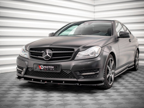 Maxton Front Splitter V.1 Mercedes-Benz C Coupe / Sedan / Estate AMG-Line C204 / W204 Facelift / S204 Facelift