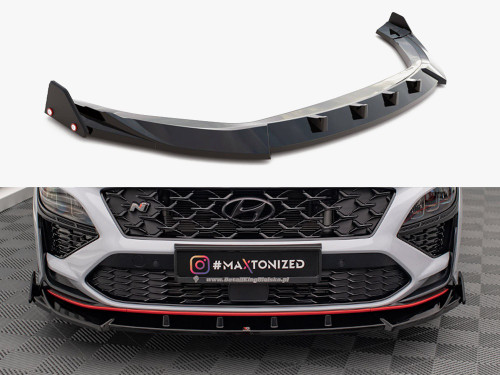 Maxton Front Splitter V.2 + Flaps Hyundai Kona N Mk1