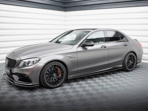 Maxton Side Skirts Diffusers Mercedes-AMG C63 Sedan / Estate W205 Facelift
