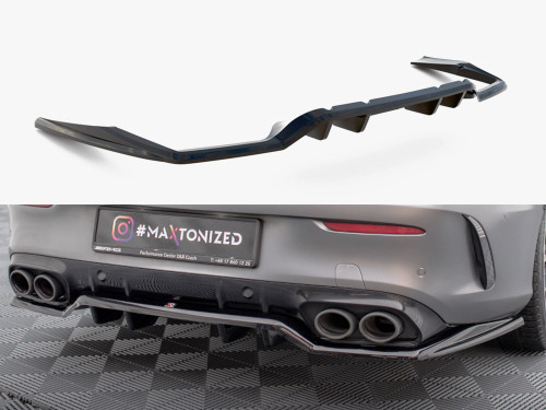 Maxton Rear Splitter (Vertical Bars) Mercedes-AMG C43 Coupe C205 Facelift