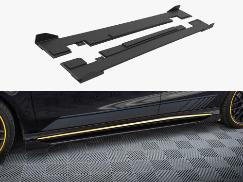 Maxton Street PRO Side Skirts Diffusers + Flaps Mercedes-AMG CLA 45 C117 Facelift