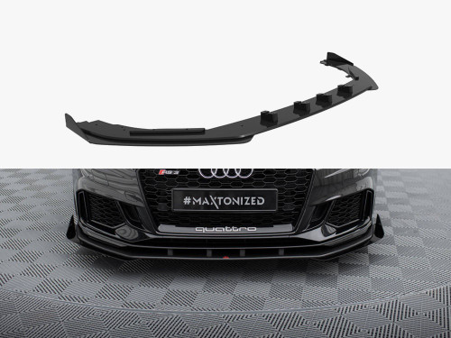 Maxton Street PRO Front Splitter V.1 + Flaps Audi RS3 Sedan 8V Facelift