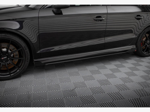 Maxton Street PRO Side Skirts Diffusers V.1 + Flaps Audi RS3 Sedan 8V Facelift