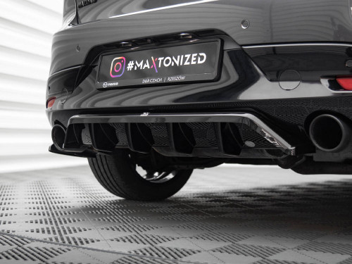 Maxton Central Rear Splitter (Vertical Bars) Mazda 3 Mk4