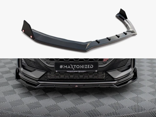 Maxton Front Splitter V.4 + Flaps Ford Fiesta ST / ST-Line Mk8 Facelift