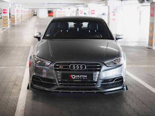 Maxton Street PRO Front Splitter + Flaps Audi S3 / A3 S-Line Sedan 8V