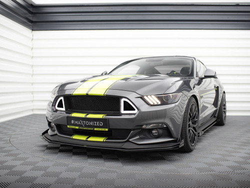 Maxton Street PRO Front Splitter + Flaps Ford Mustang GT Mk6