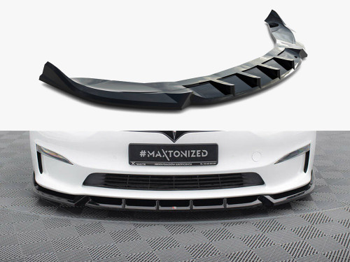 Maxton Front Splitter V.1 Tesla Model S Plaid Mk1 Facelift