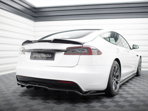 Maxton Spoiler CAP 3D Tesla Model S Plaid Mk1 Facelift