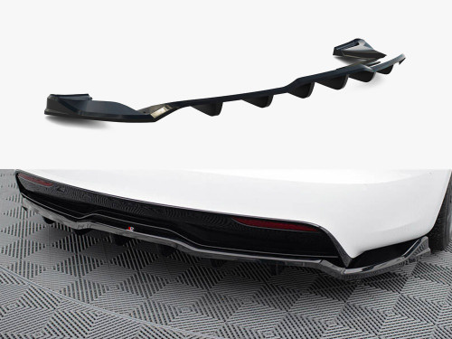 Maxton Rear Splitter (Vertical Bars) V.1 Tesla Model S Plaid Mk1 Facelift
