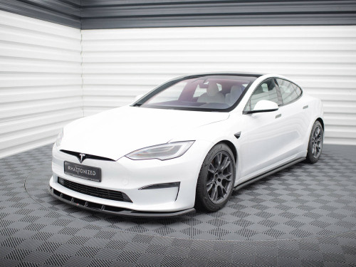 Maxton Front Splitter V.3 Tesla Model S Plaid Mk1 Facelift