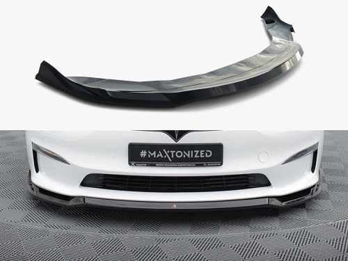 Maxton Front Splitter V.2 Tesla Model S Plaid Mk1 Facelift