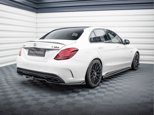 Maxton Rear Splitter (Vertical Bars) Mercedes-AMG C63 Sedan / Estate W205 / S205