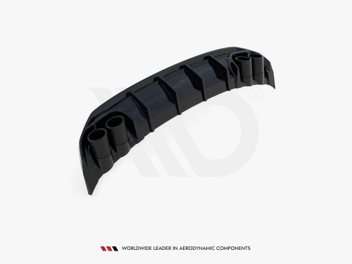 Maxton Rear Valance + Exhaust Ends Imitation Audi A3 S-Line Sedan 8Y - Black Tips