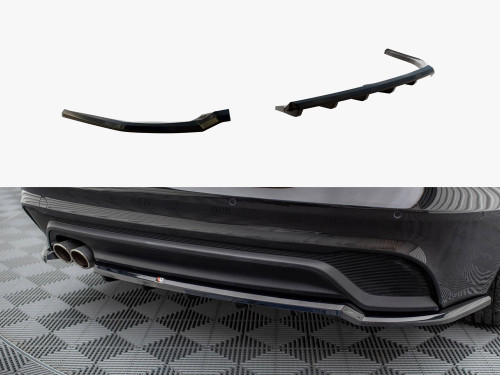 Maxton Central Rear Splitter (Vertical Bars) Jaguar XE X760 Facelift