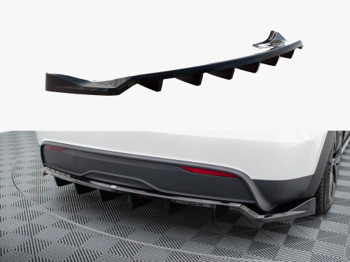 Maxton Rear Splitter (Vertical Bars) Tesla Model X Mk1 Facelift