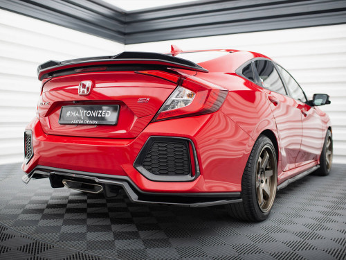 Maxton Central Rear Splitter (Vertical Bars) Honda Civic SI Mk10