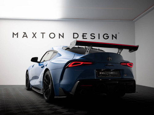 Maxton Carbon Spoiler With External Brackets Uprights + LED Toyota Supra Mk5