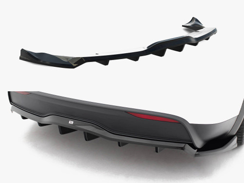 Maxton Rear Splitter (Vertical Bars) V.2 Tesla Model X Mk1 Facelift
