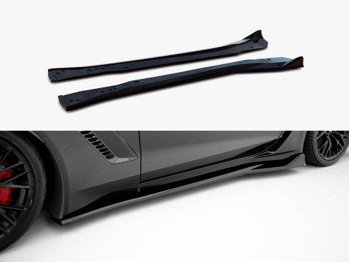 Maxton Side Skirts Diffusers Chevrolet Corvette Z06 C7