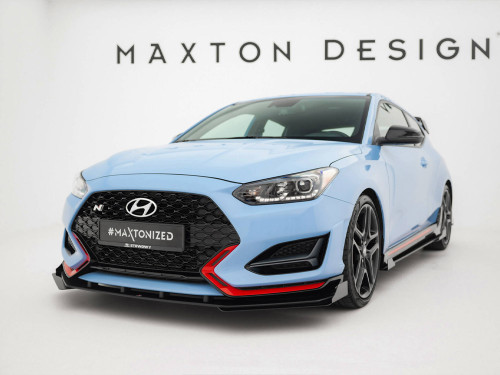 Maxton Street PRO Front Splitter + Flaps Hyundai Veloster N Mk2