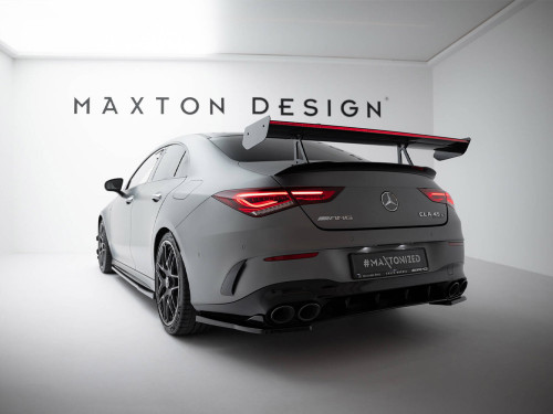 Maxton Carbon Spoiler With Upper Swan Mounting + LED Mercedes-Benz CLA Coupe C118 / C118 Facelift