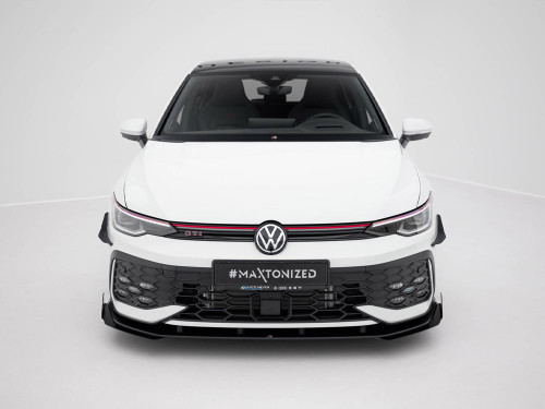 Maxton Street PRO Front Splitter + Flaps Volkswagen Golf GTI / GTE / R-Line Mk8 Facelift