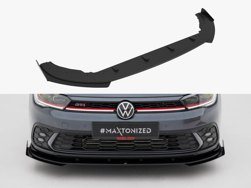 Maxton Street PRO Front Splitter + Flaps Volkswagen Polo GTI Mk6 Facelift