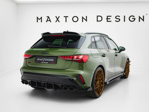 Maxton Street Pro Rear Side Splitters + Flaps Audi S3 Sportback 8Y Facelift
