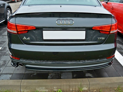 Maxton Rear Splitter Audi A4 B9 S-Line Sedan - Carbon Look