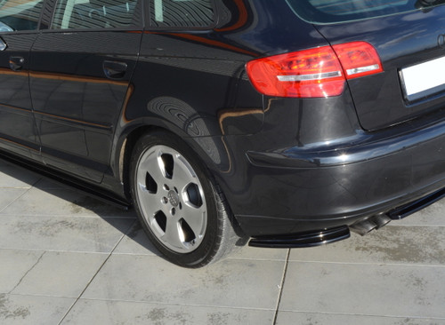 Maxton Rear Side Splitters Audi A3 Sportback 8P/ 8P Facelift - Carbon Look