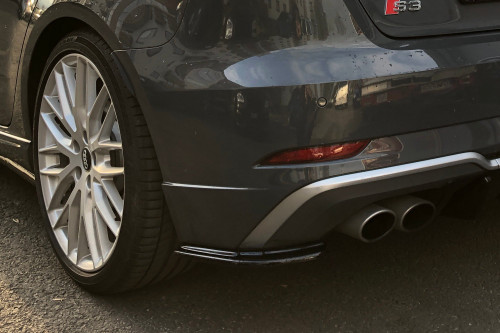 Maxton Rear Side Splitters Audi S3 8V Facelift Sportback (2017-2020) - Carbon Look