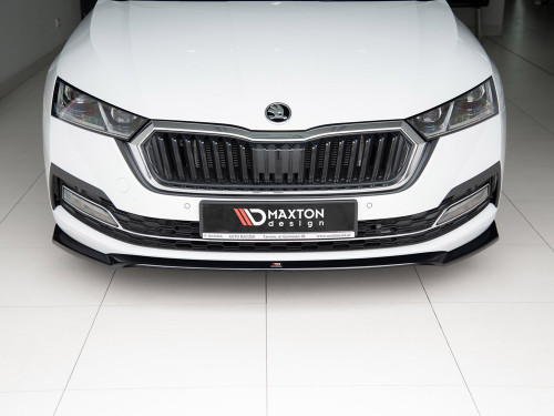 Maxton Front Splitter V2 Skoda Octavia MK4 (2019-) - Textured
