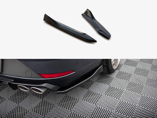 Maxton Rear Side Splitters V.3 Seat Leon Cupra Mk3 FL Sportstourer - Carbon Look