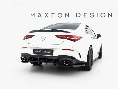 Maxton Rear Splitter (Vertical Bars) Mercedes-AMG CLA 35 / 45 Coupe / Shooting Brake C118 Facelift / X118 Facelift