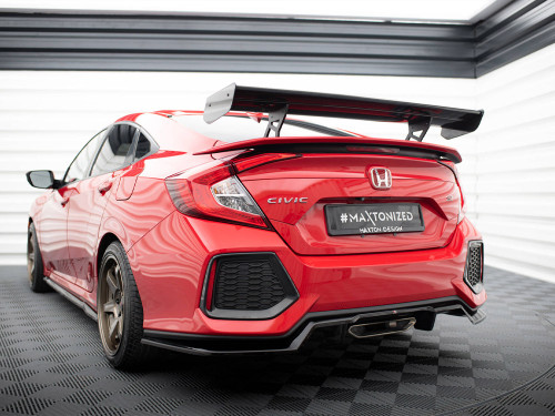 Maxton Carbon Spoiler With Internal Brackets Uprights Honda Civic SI Mk10