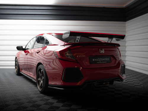 Maxton Carbon Spoiler With Internal Brackets Uprights + LED Honda Civic SI Mk10