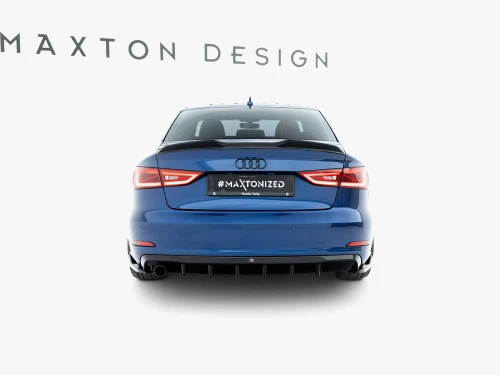 Maxton Rear Valance Audi A3 Sedan 8V (Version with single exhaust tips on one side)