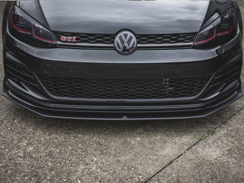 Maxton Street PRO Front Splitter VW Golf 7 GTI TCR - Black-Red