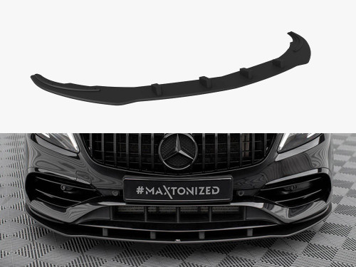 Maxton Street PRO Front Splitter Mercedes-Benz A AMG-Line W176 Facelift - Black-Red