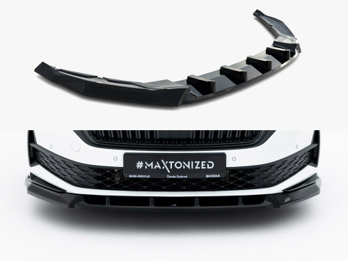 Maxton Front Splitter Skoda Octavia Sportline Liftback / Estate Mk4 Facelift