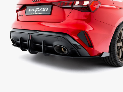 Maxton Street PRO Rear Diffuser + Flaps Audi RS3 Sedan 8Y Facelift