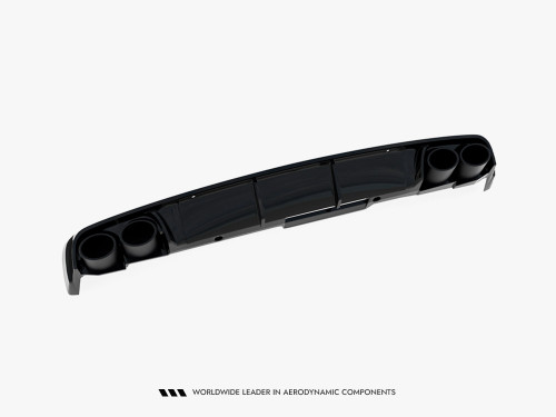 Maxton Rear Valance + Exhaust Ends Imitation Audi A6 Sedan / Avant C8 / C8 Facelift - Black Tips