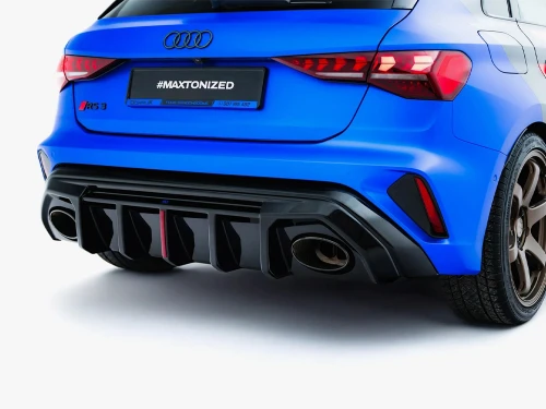 Maxton Rear Valance Audi RS3 8Y Sportback 8Y Facelift (Version with original reflector)