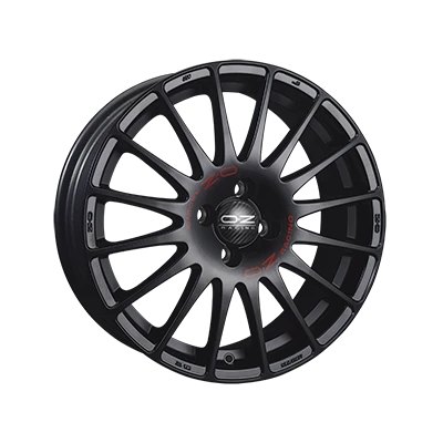 OZ Racing SUPERTURISMO GT MATT BLACK RED LETTERING - 19x8 - 5x112 - CB: 75 - ET35