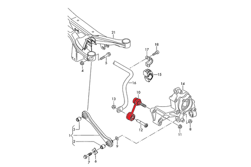 Verkline Adjustable Rear Anti Roll Bar Links - MK5 / MK6 Platform